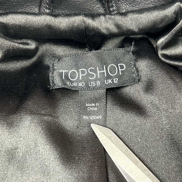 Topshop Heavy, Excellent Quality Faux Leather Jacket With Studs - Picture 5 of 11